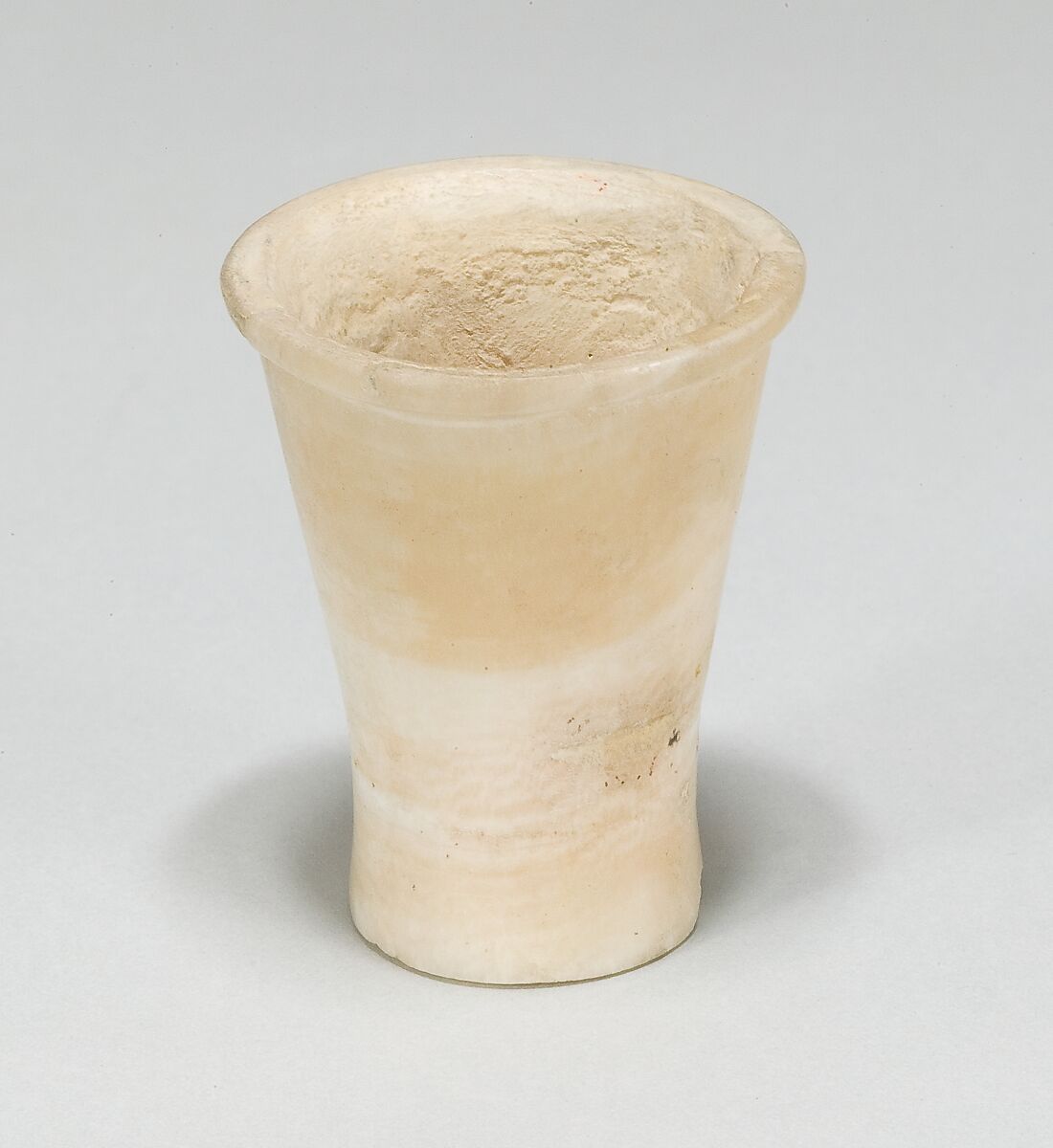 Miniature Ointment jar, Travertine (Egyptian alabaster) 