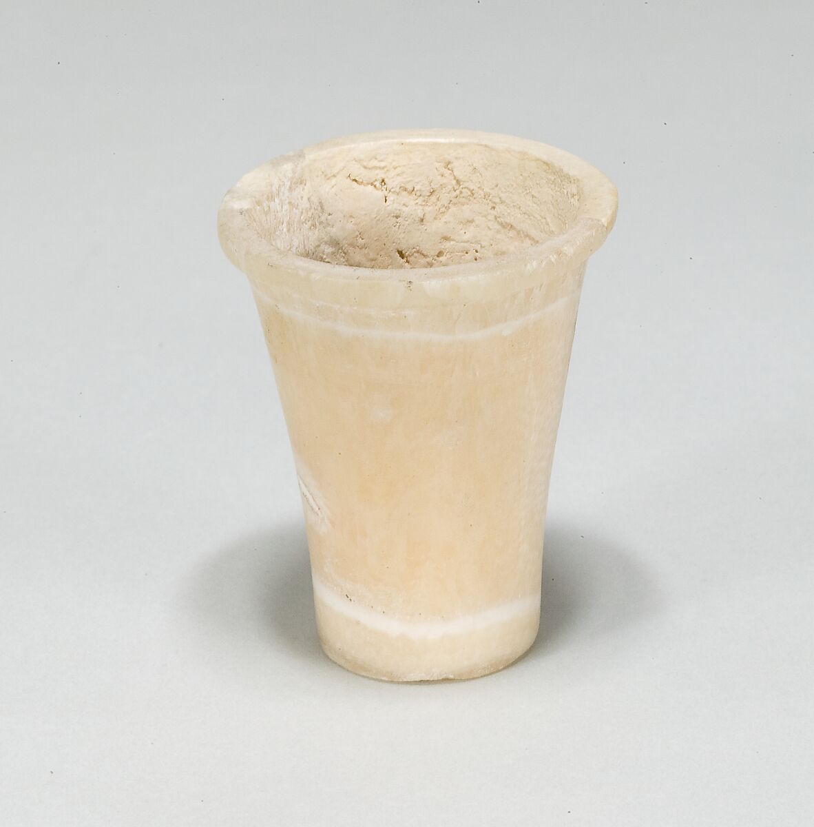 Miniature Ointment jar, Travertine (Egyptian alabaster) 