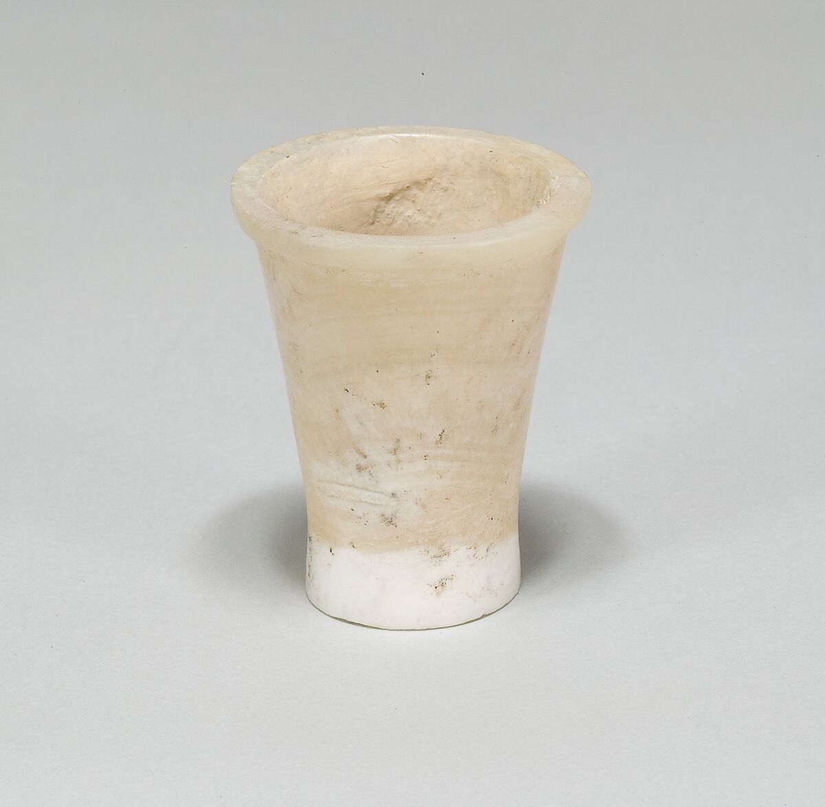 Miniature Ointment jar, Travertine (Egyptian alabaster) 