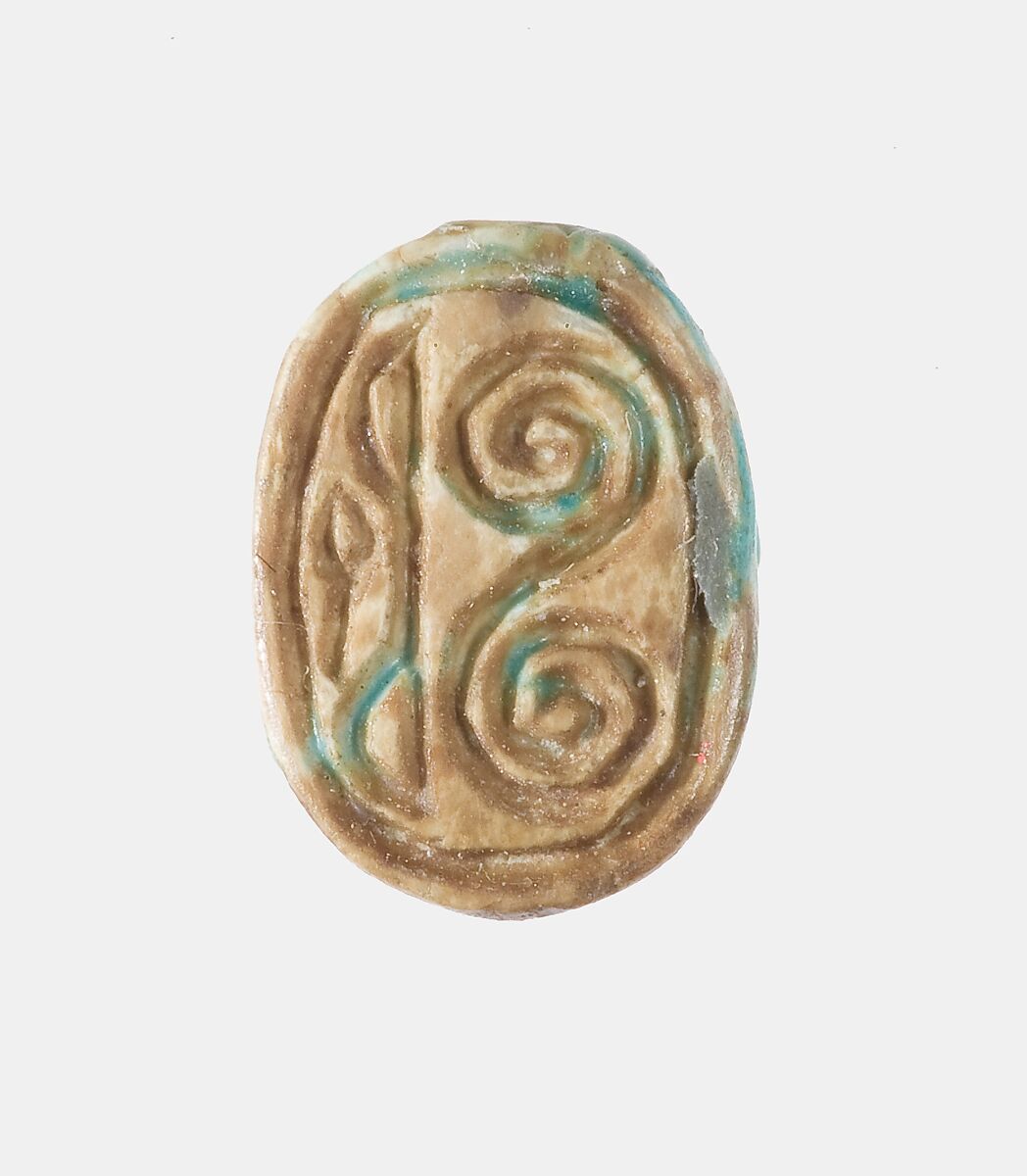 Scarab, Brigth blue glazed steatite 