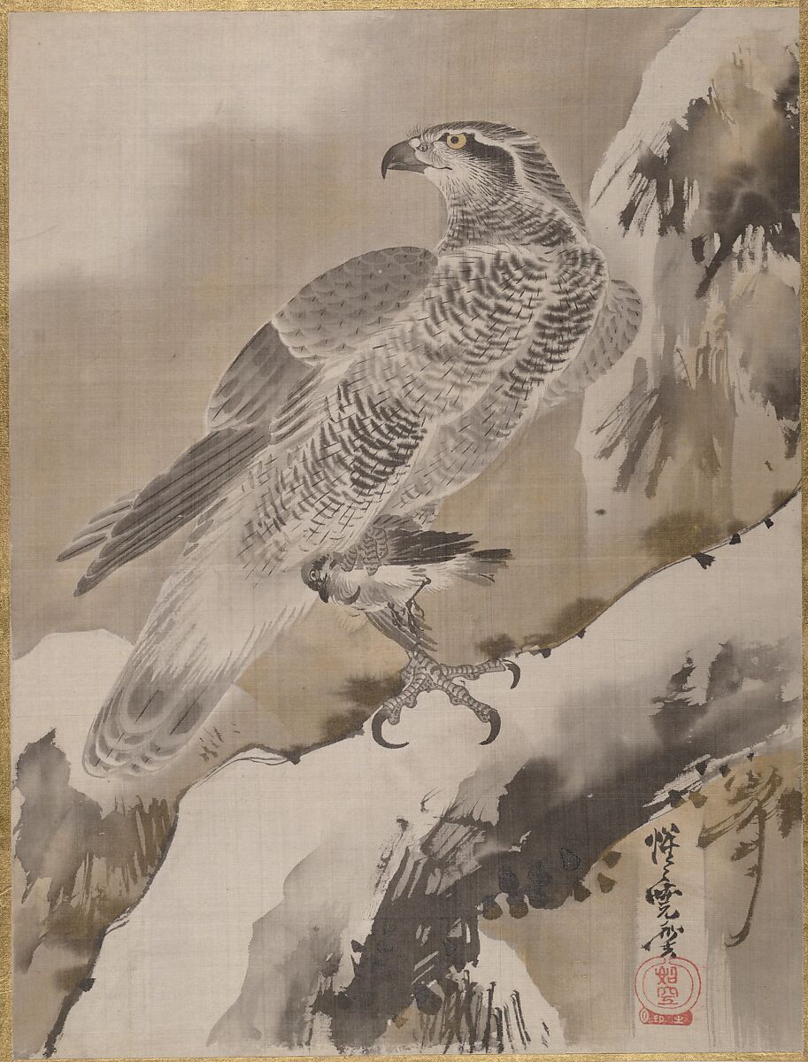 Kawanabe Kyōsai 河鍋暁斎 | Eagle Holding Small Bird | Japan 