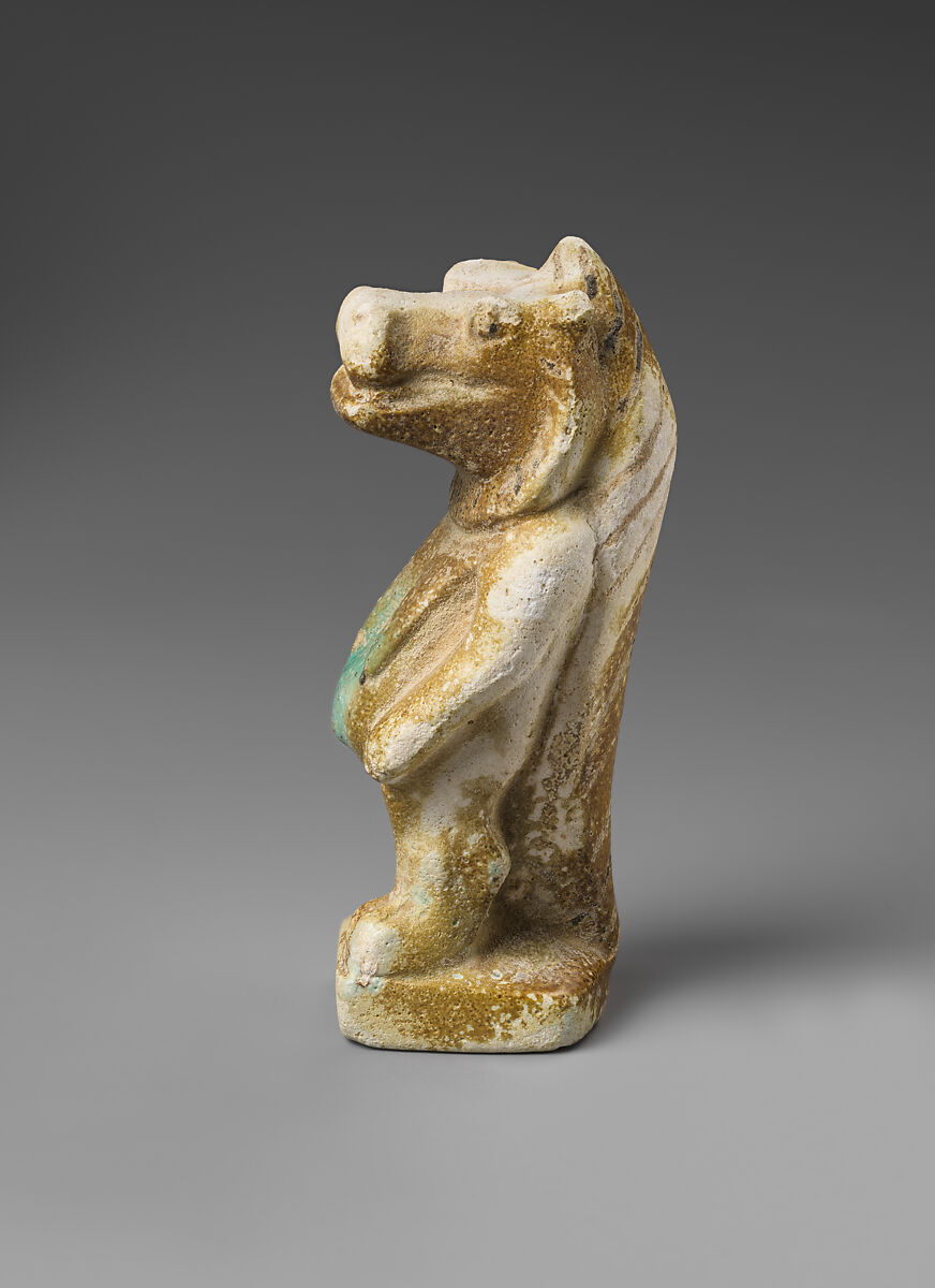 Taweret statuette, Faience, paint