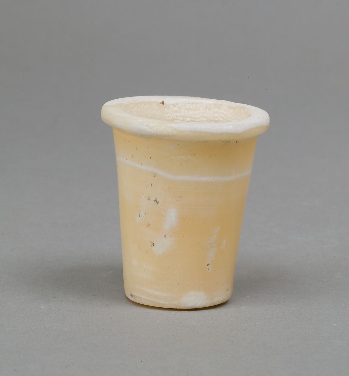 Senwosret (?), Oil jar, Travertine (Egyptian alabaster) 
