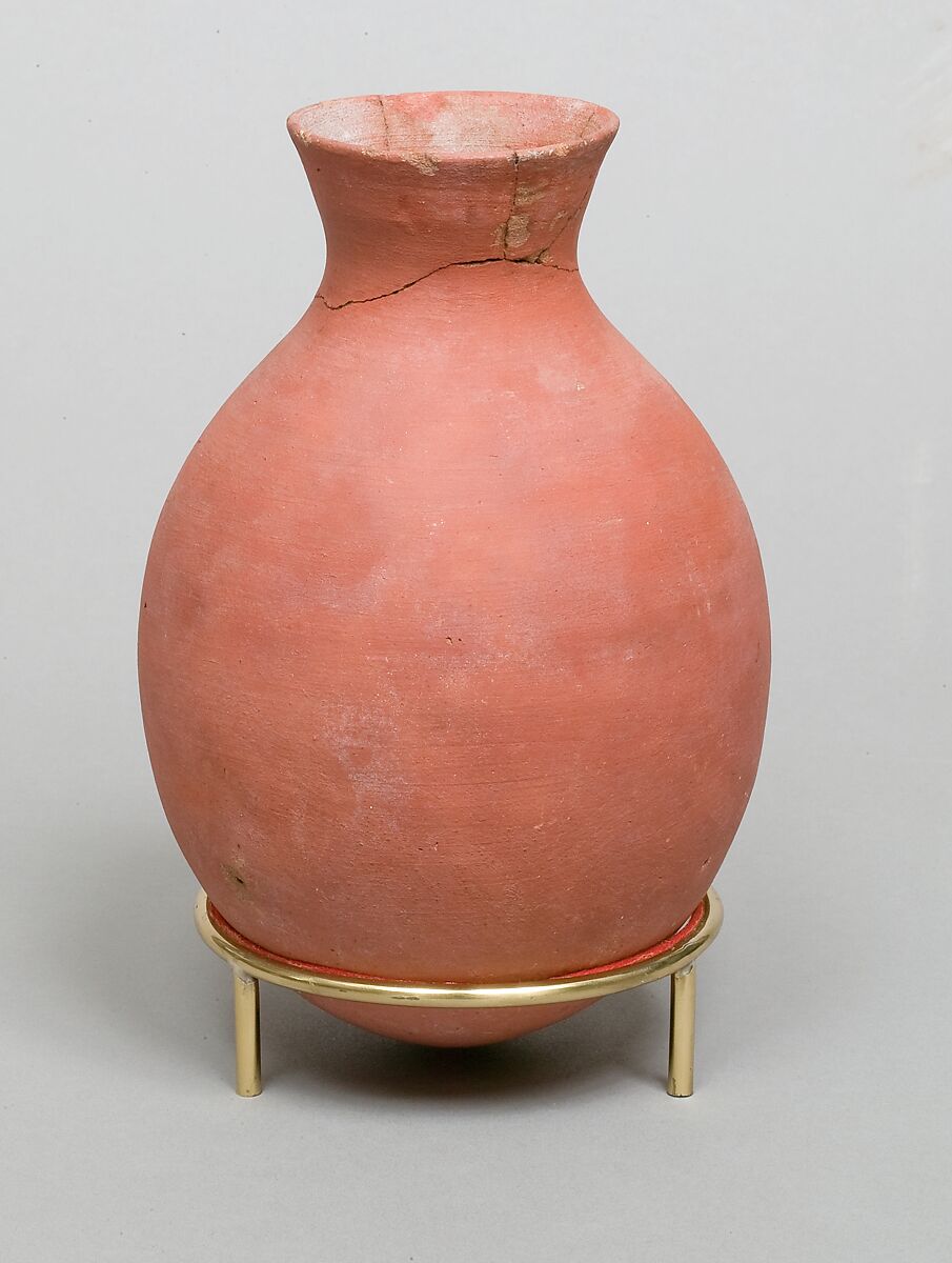 Bottle, Pottery, Nile clay, red ochre wash 