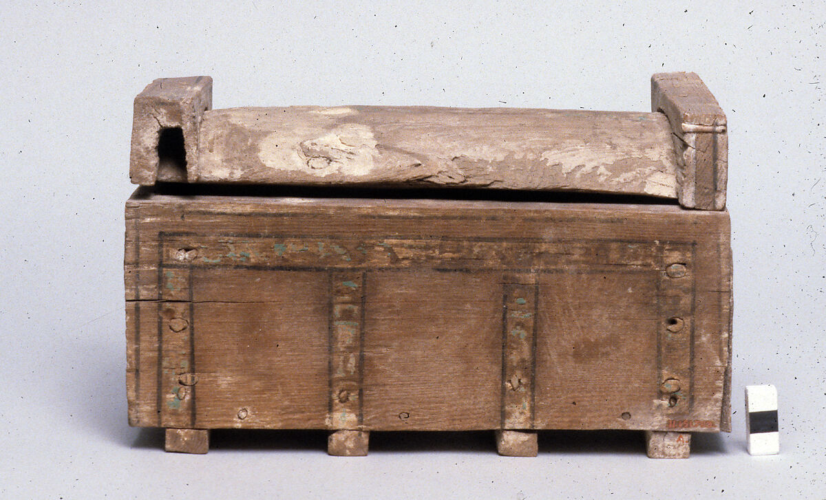 Model coffin, Wood, paint
