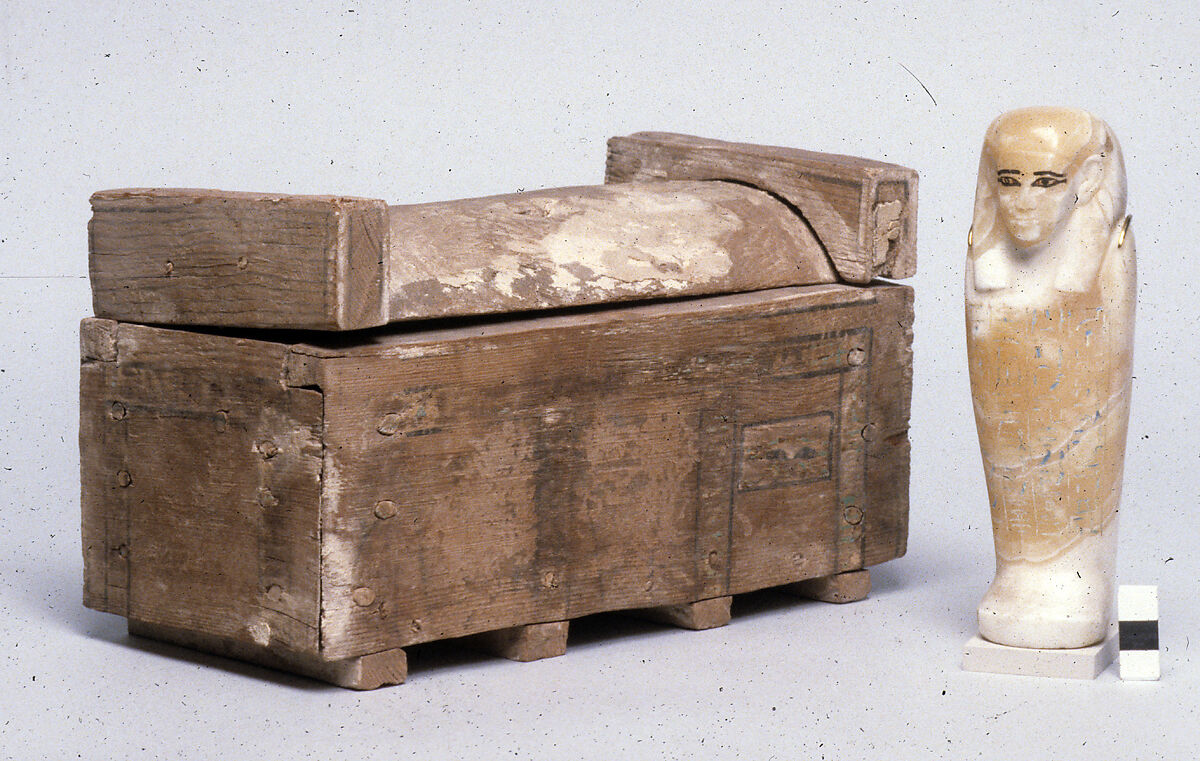 Model coffin, Wood, paint