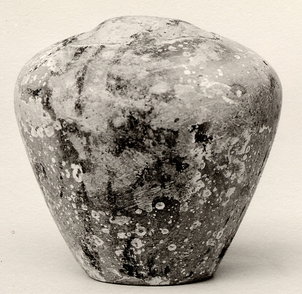 Mace head, Limestone, paint 