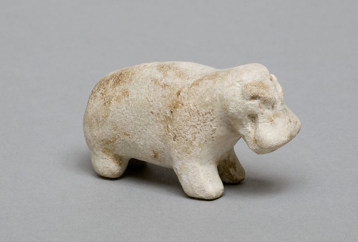 Hippopotamus, Faded faience 