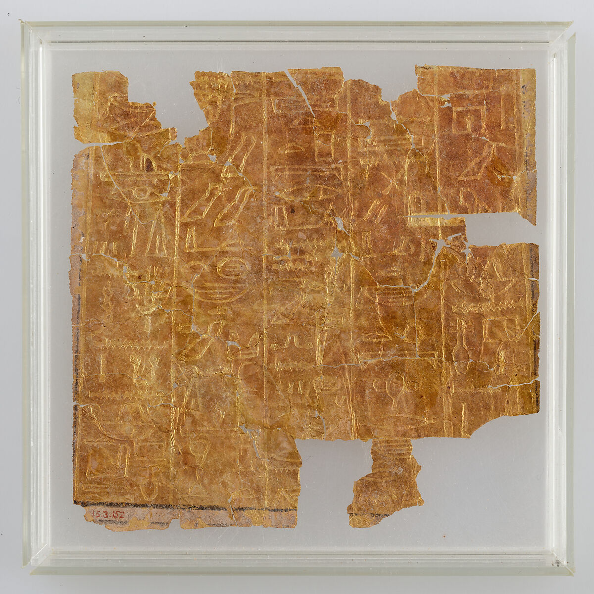 Gold leaf from shabti of Neferseneb, Gold leaf 