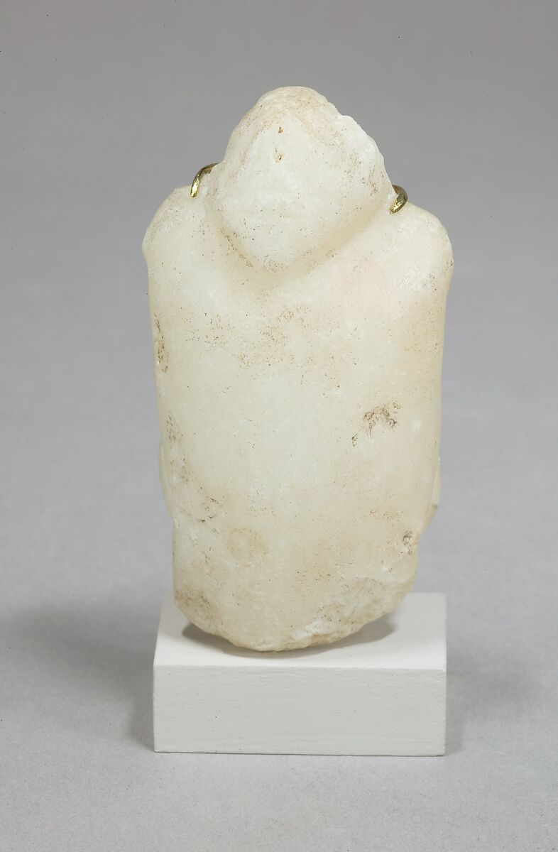 Magical figure of captive, Travertine (Egyptian alabaster)