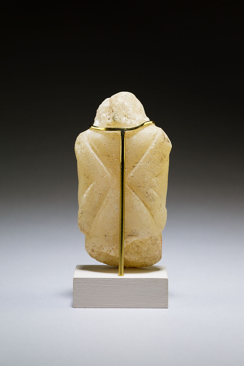 Magical figure of captive, Travertine (Egyptian alabaster)