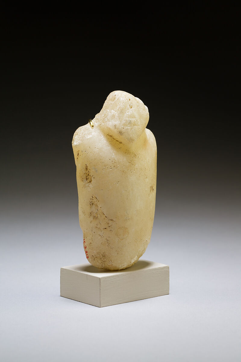 Magical figure of captive, Travertine (Egyptian alabaster)