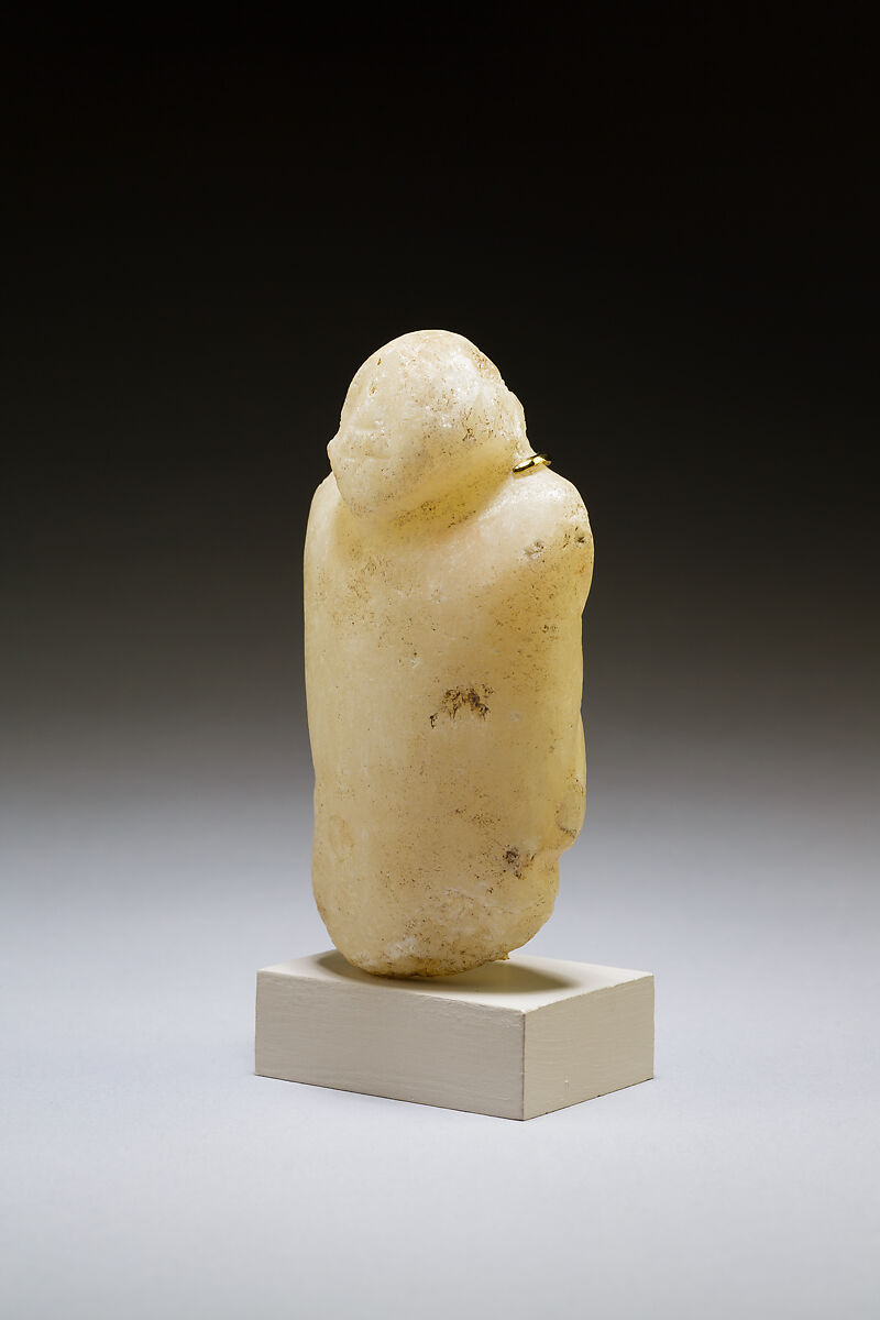 Magical figure of captive, Travertine (Egyptian alabaster)