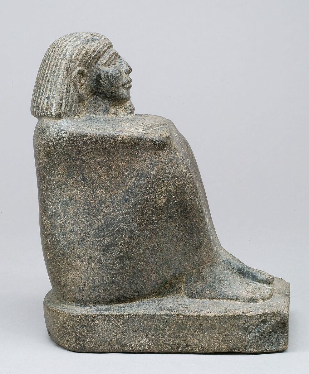 Block statue of Minhotep, Diorite