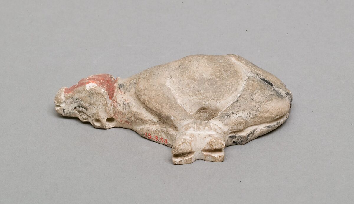 Model of slaughtered ox, Limestone, paint 