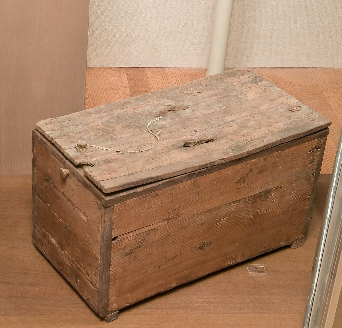 Chest with Lid, Wood 