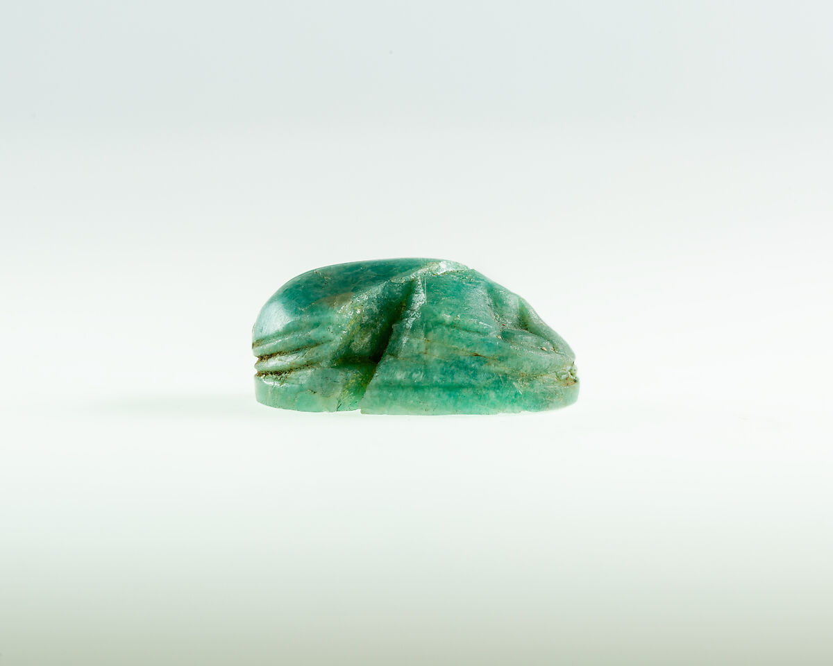 Scarab of a Priest of Hathor, Green feldspar