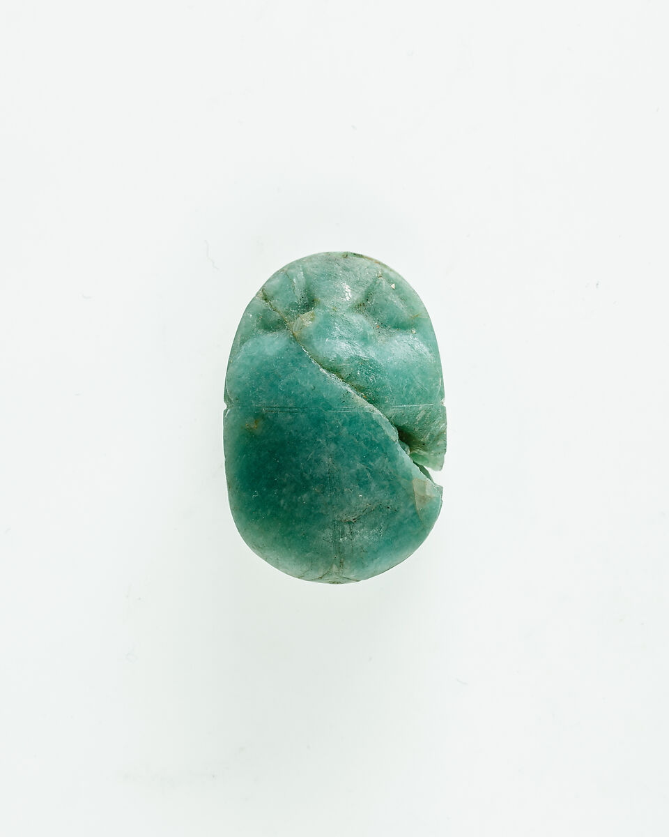 Scarab of a Priest of Hathor, Green feldspar