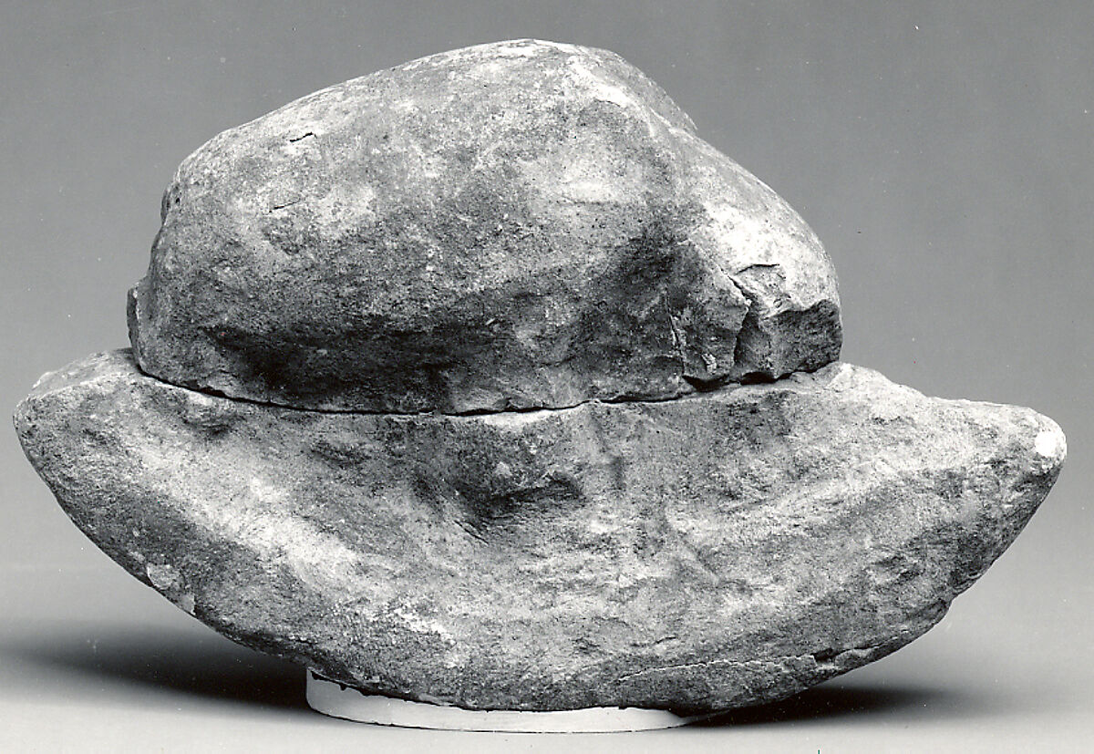 Model boat with hippopotamus, Limestone, paint