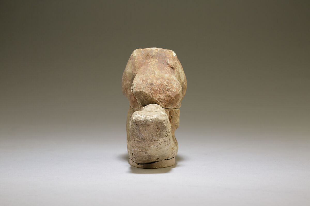 Model boat with hippopotamus, Limestone, paint