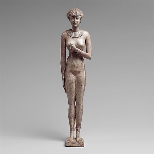 Statuette of a Royal (?)  Woman with the Cartouches of Necho II on her Arms