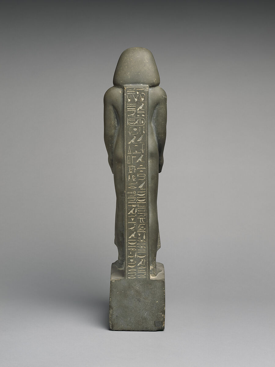 Statuette of Harbes with a figure of Osiris, Metagraywacke