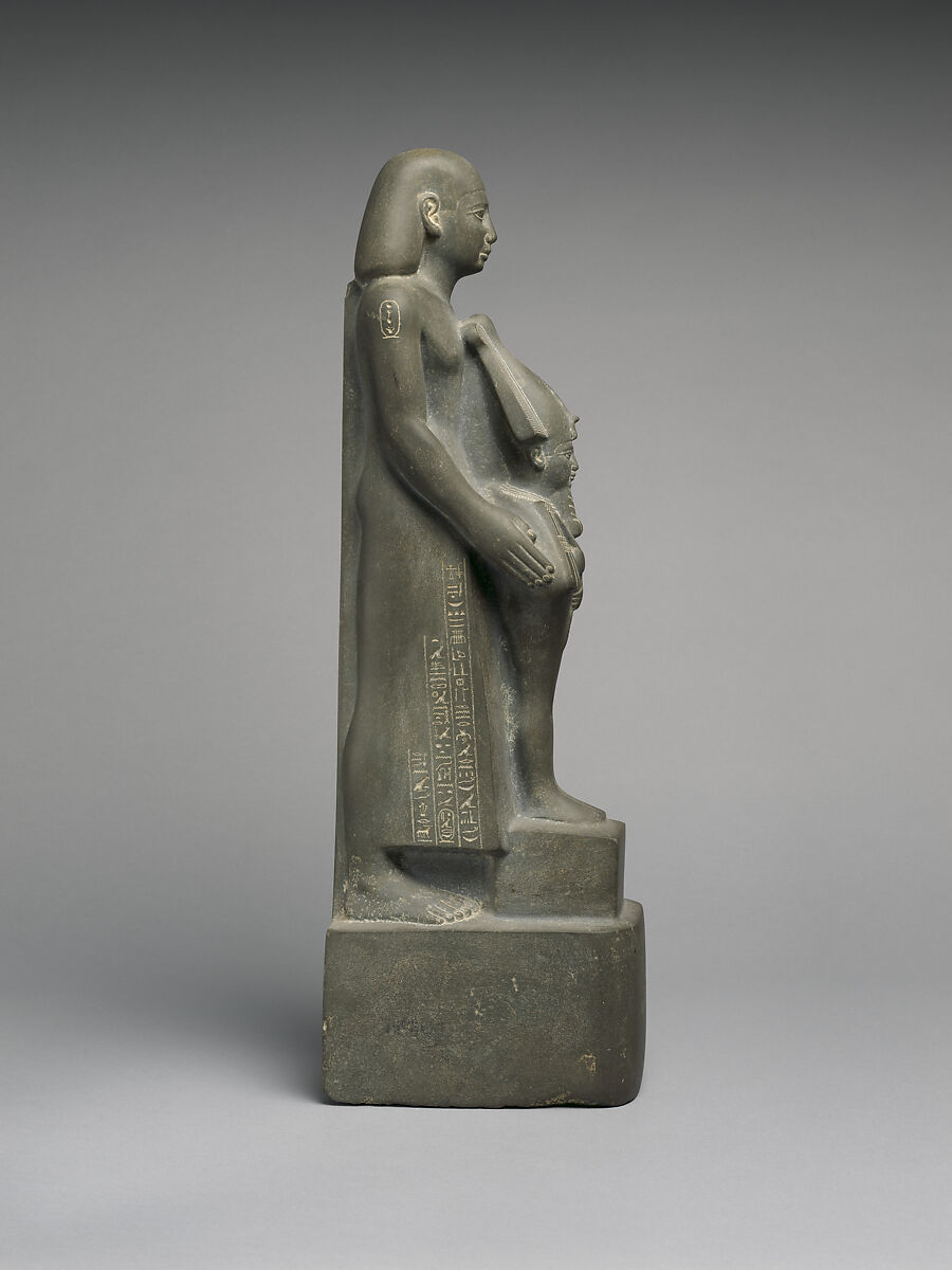 Statuette of Harbes with a figure of Osiris, Metagraywacke