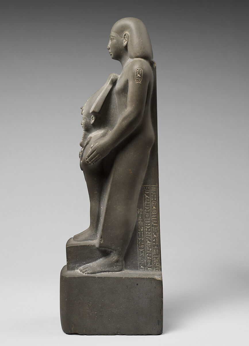 Statuette of Harbes with a figure of Osiris, Metagraywacke