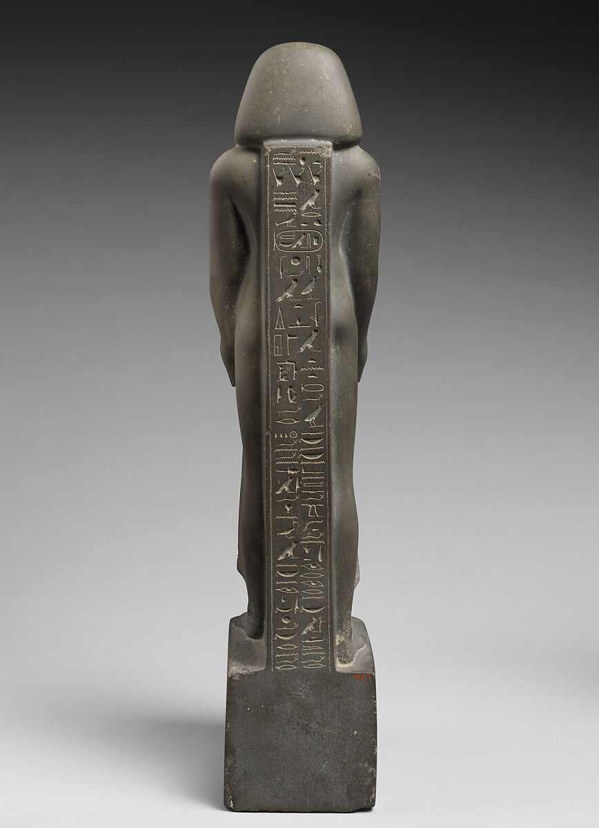 Statuette of Harbes with a figure of Osiris, Metagraywacke