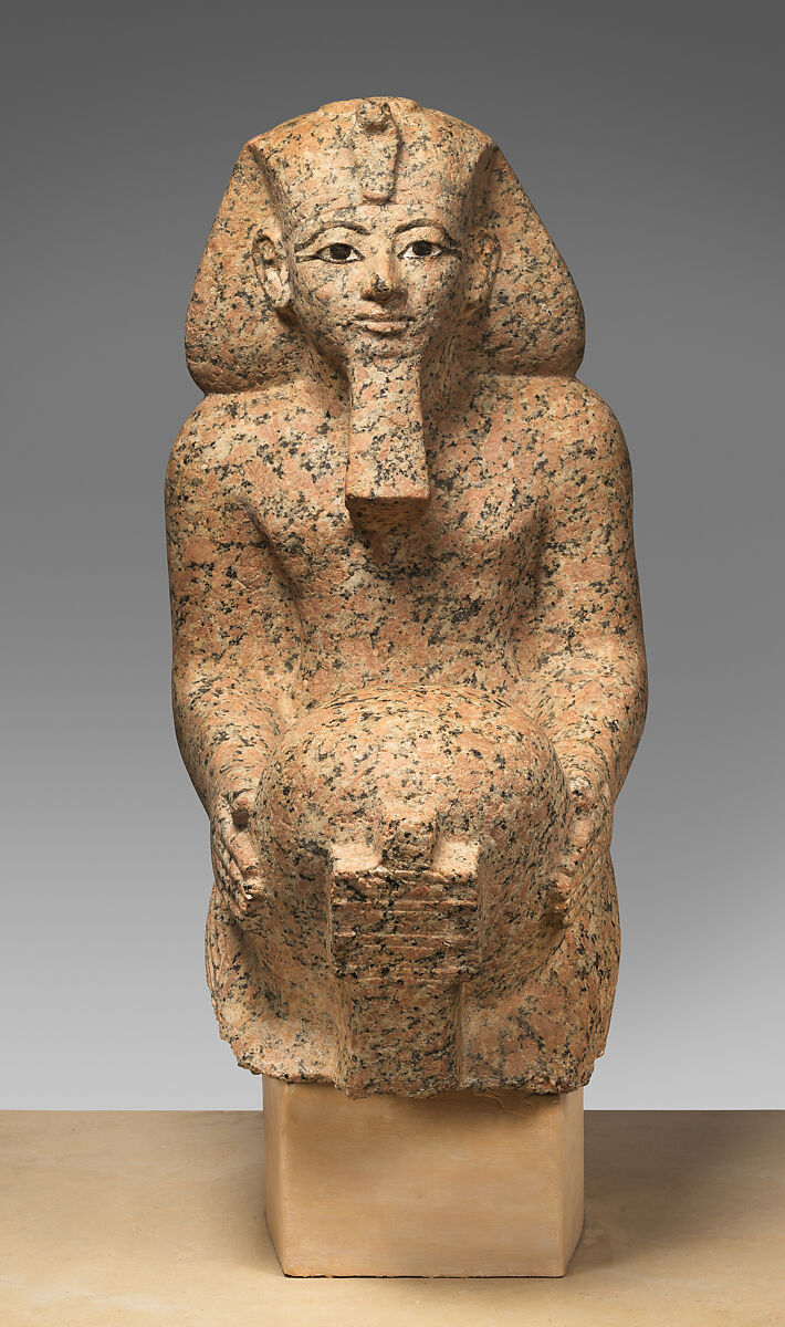 Kneeling statue of Hatshepsut, Granite, paint