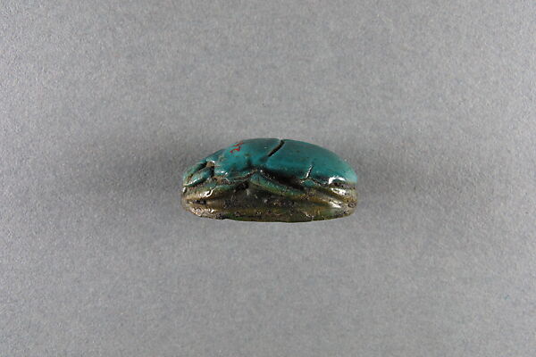 Scarab Inscribed With the Cartouches of Kashta and Amenirdis, Glazed steatite