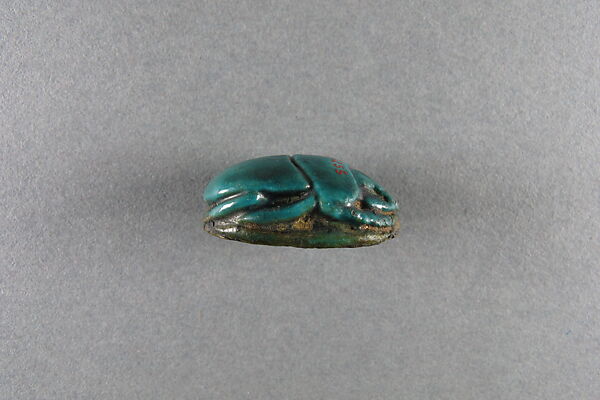 Scarab Inscribed With the Cartouches of Kashta and Amenirdis, Glazed steatite