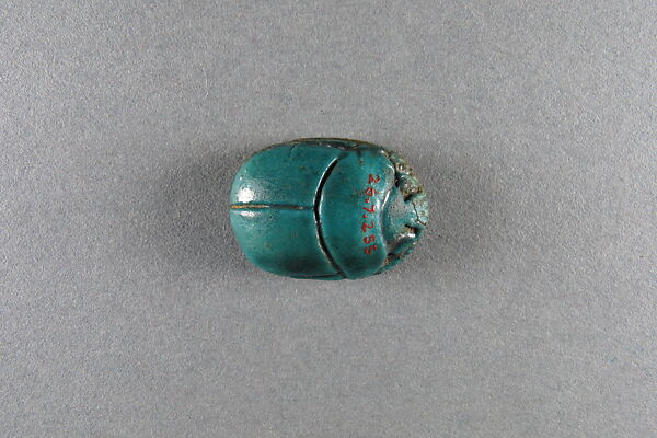 Scarab Inscribed With the Cartouches of Kashta and Amenirdis, Glazed steatite
