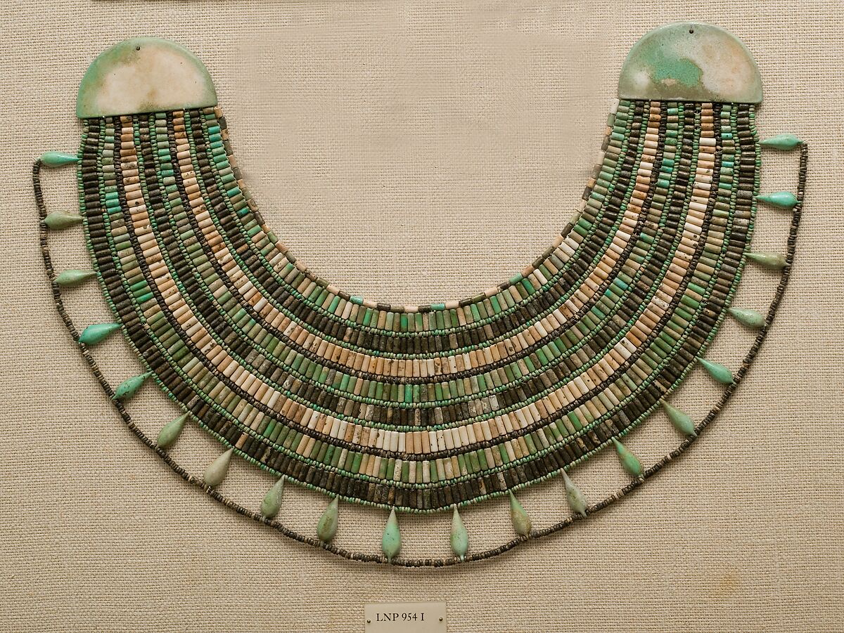 Broad collar, Faience, Paste 