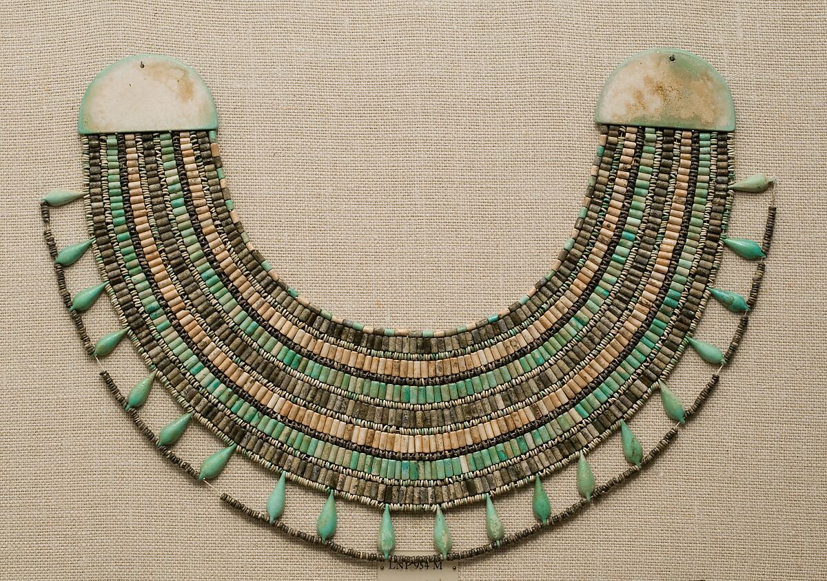 Broad collar, Faience, Paste 