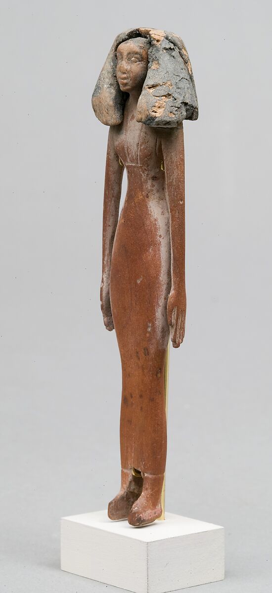 Statuette of woman, Wood, paint