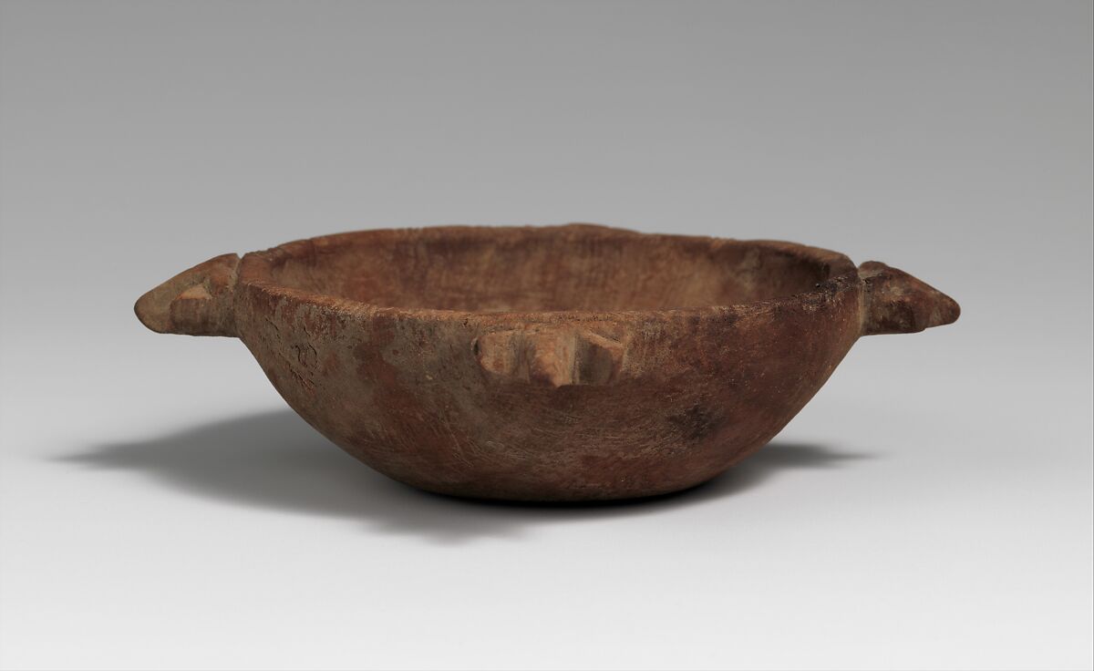 Canaanite-Type Dish with Ram Protomes, Wood 