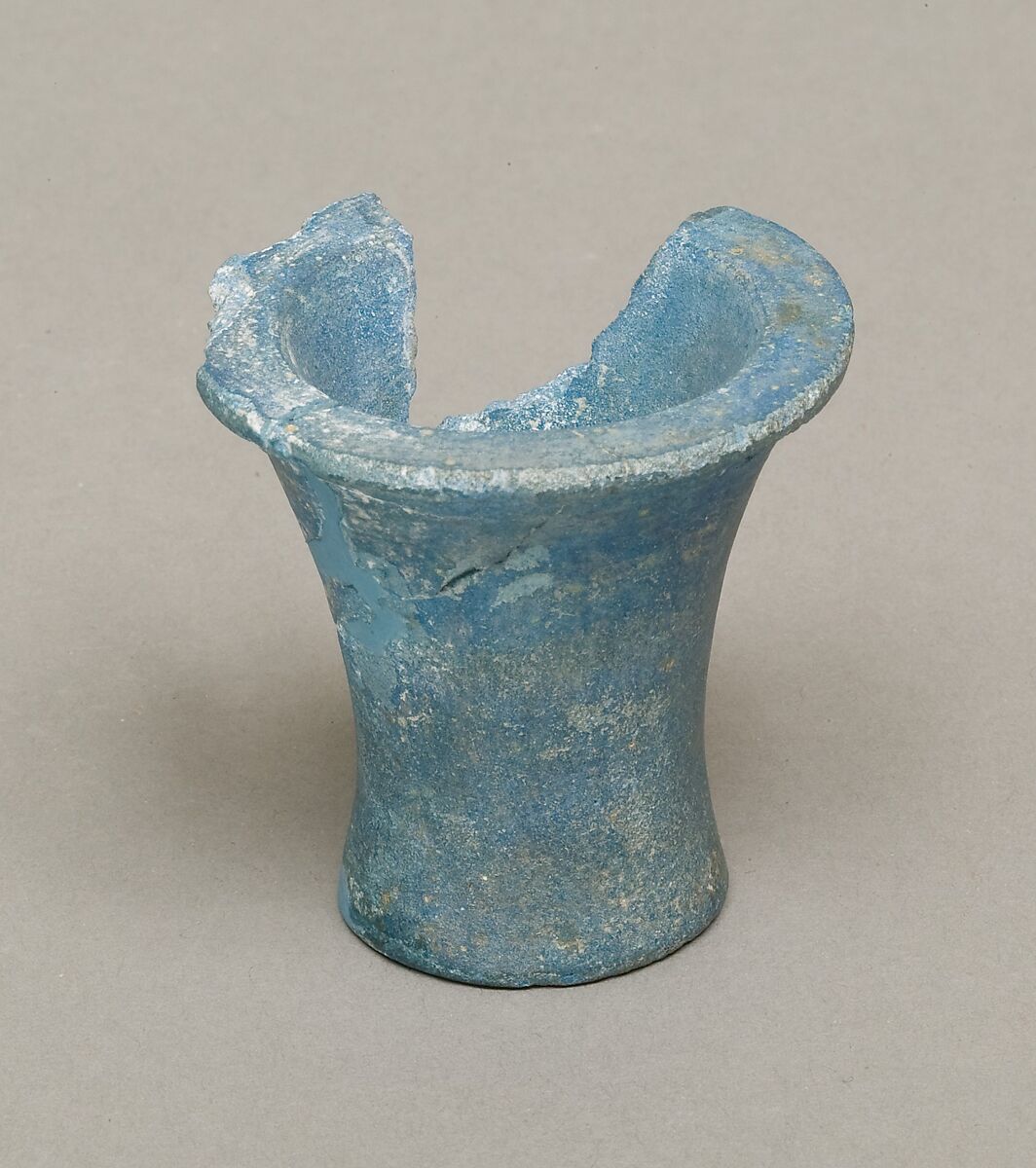 Toilet vase, Egyptian Blue (?) 