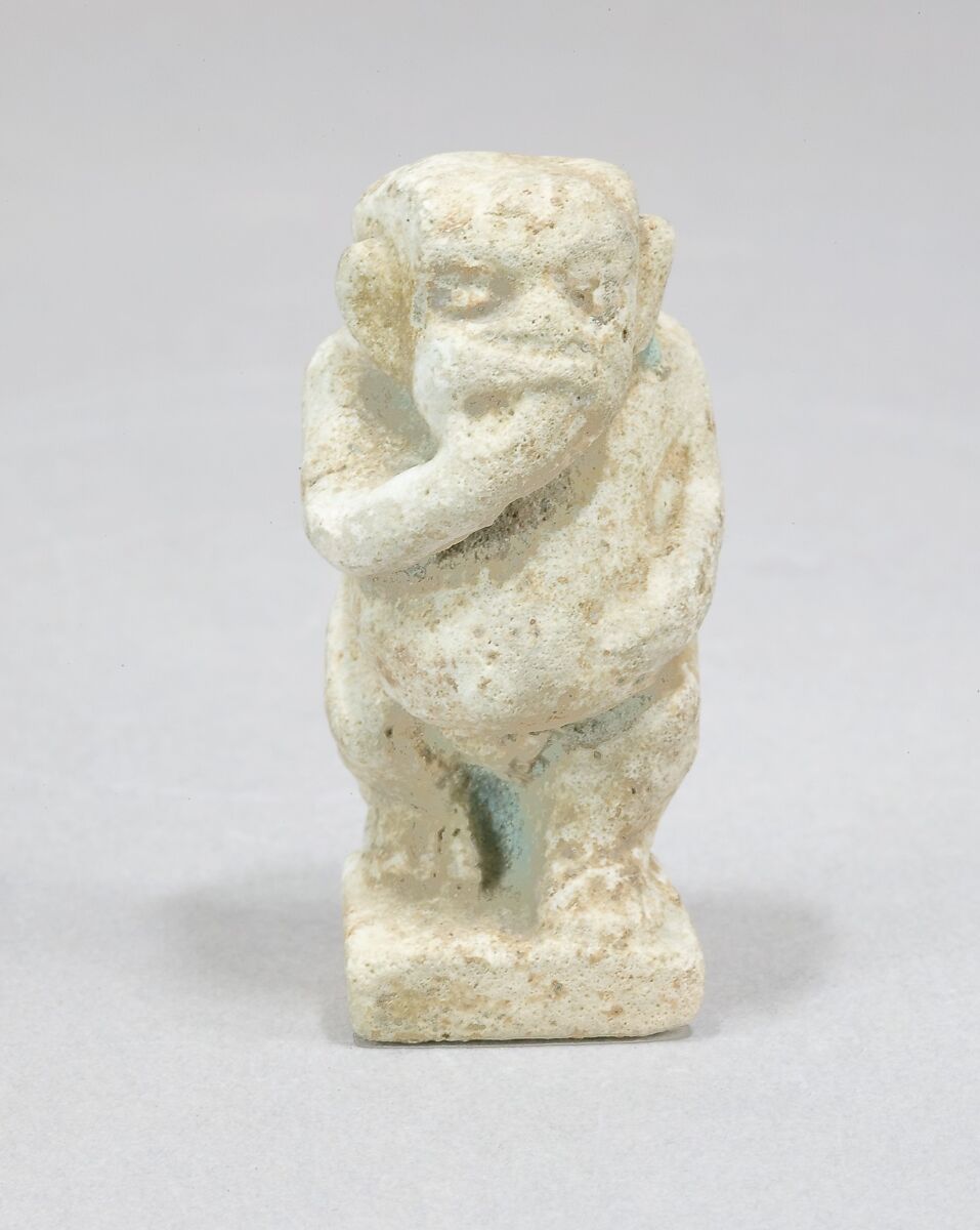 Dwarf, Faded blue faience 