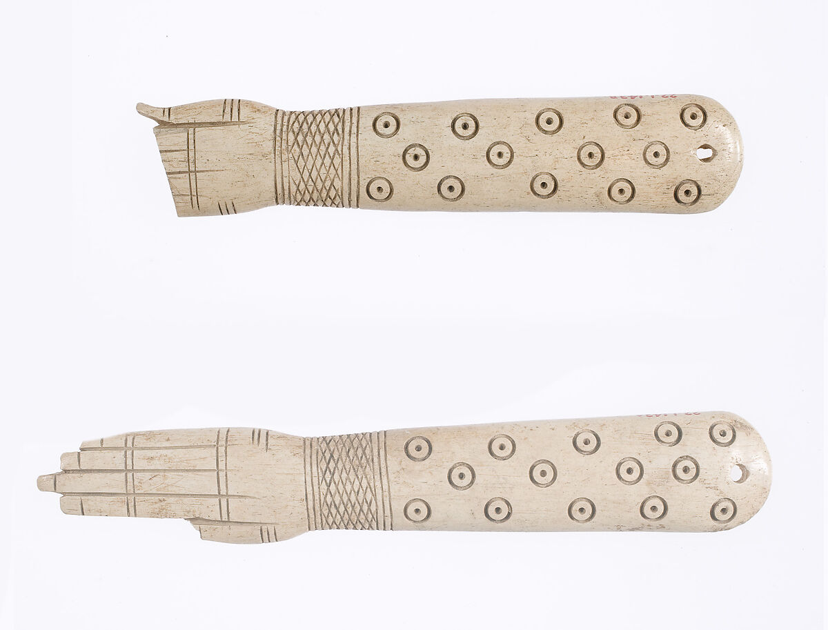 Pair of clappers, Hippopotamus ivory