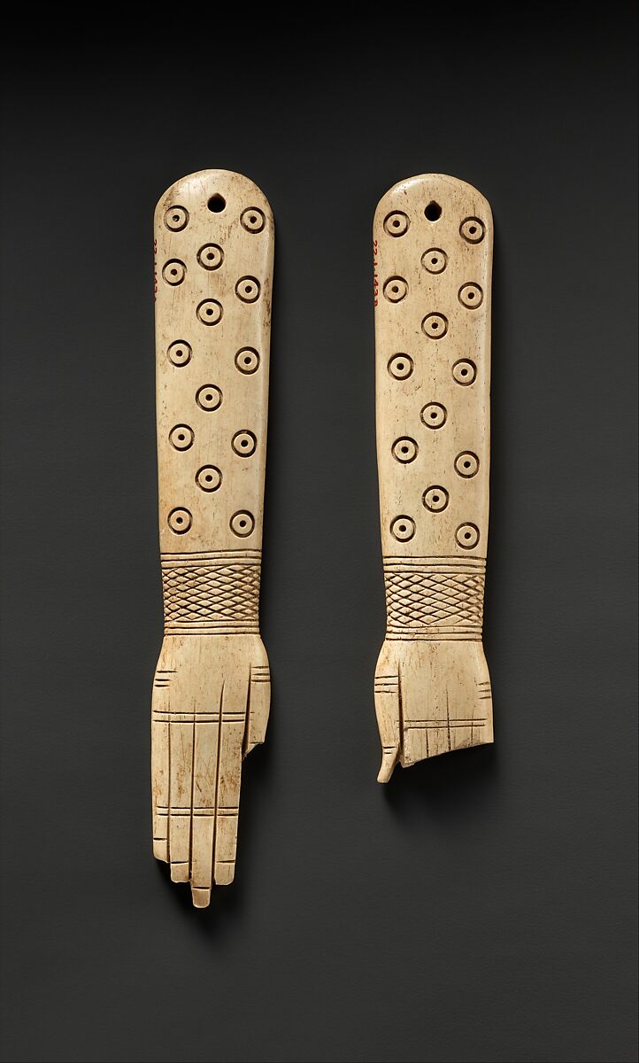 Pair of clappers, Hippopotamus ivory