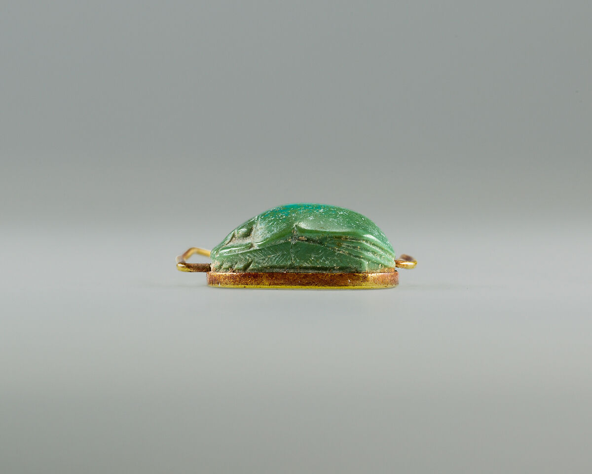 Scarab Finger Ring, Green feldspar