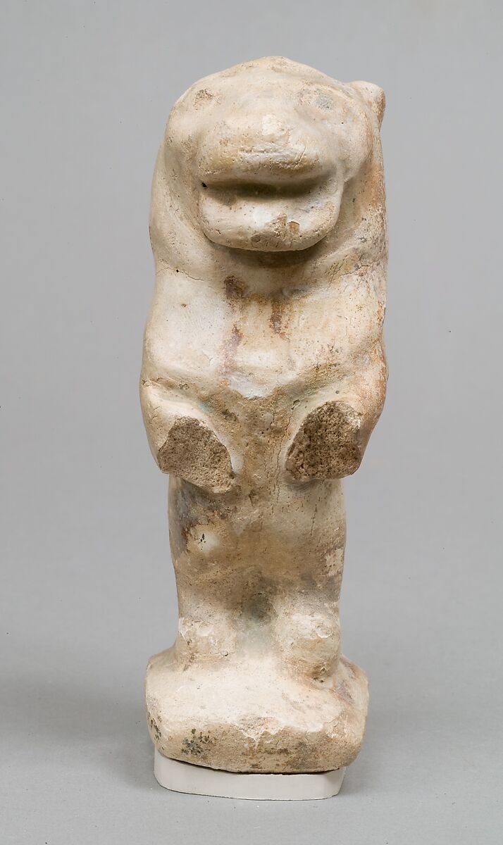 Lion figure, Faience