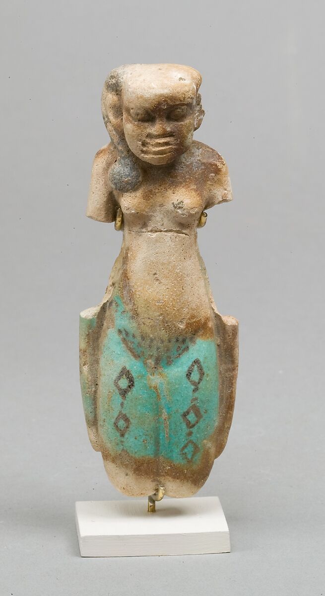 Female figurine, Faience, paint 