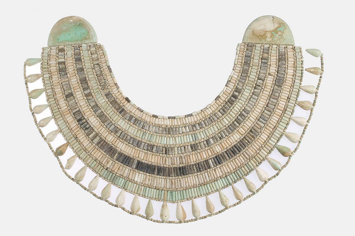 Broad collar, Faience 