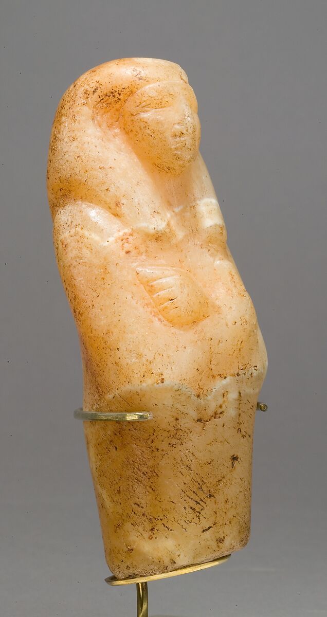 Shabti, Travertine (Egyptian alabaster)