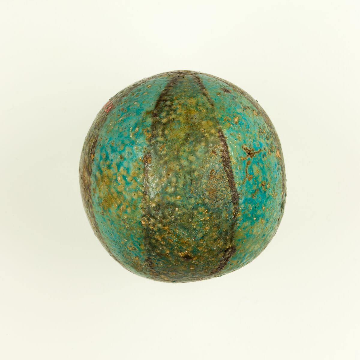 Ball bead, Faience (blue)