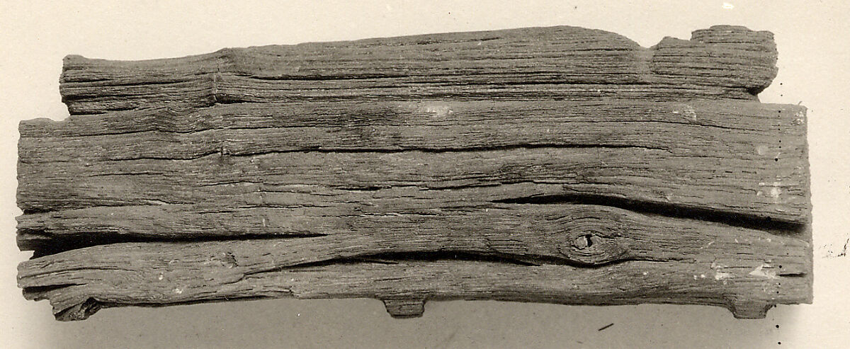 Shabti on coffin form, Wood 