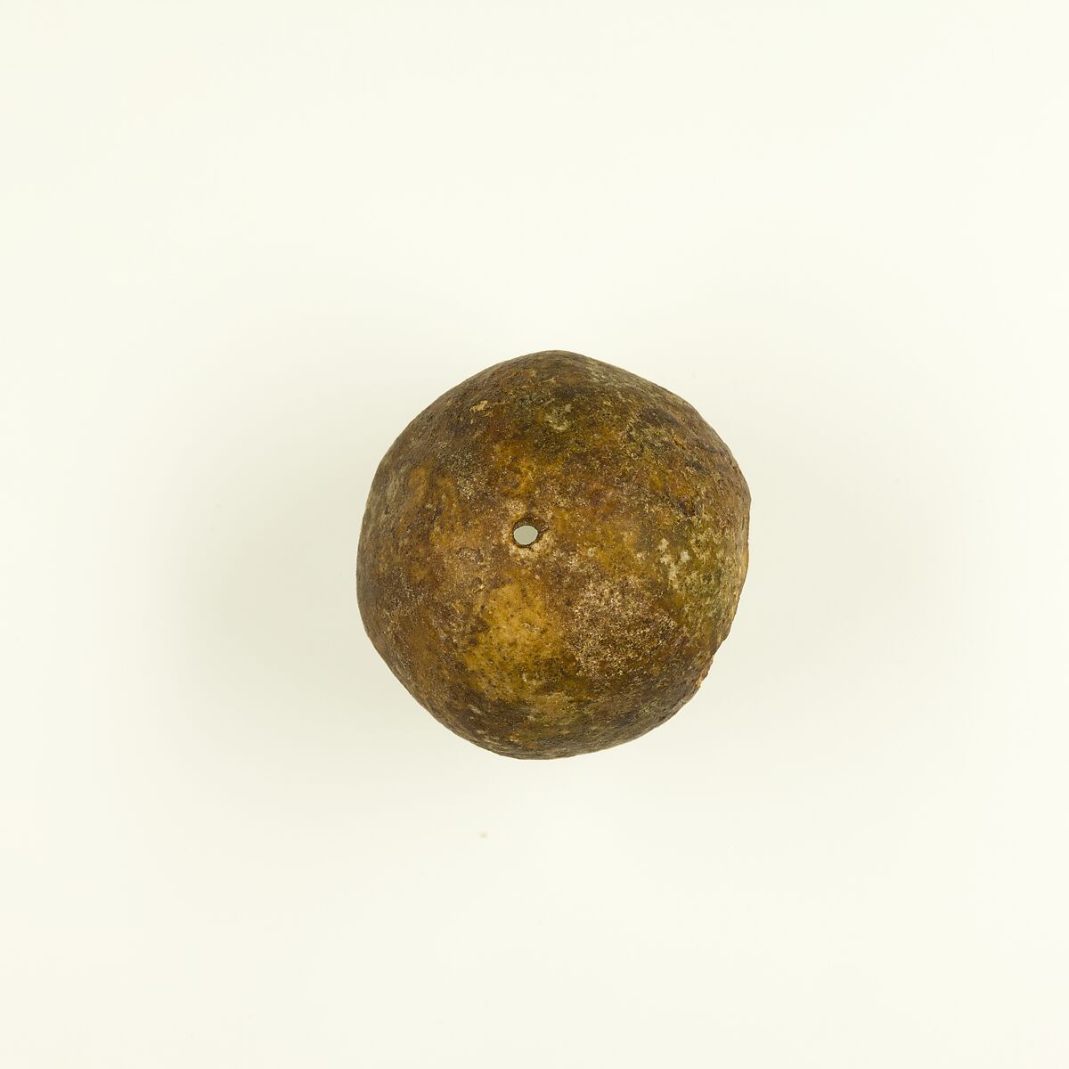 Ball bead, Faience (green) 