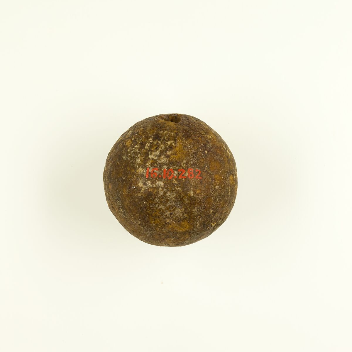 Ball bead, Faience (green)